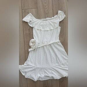 BCBGeneration Cream Eyelet Blouse